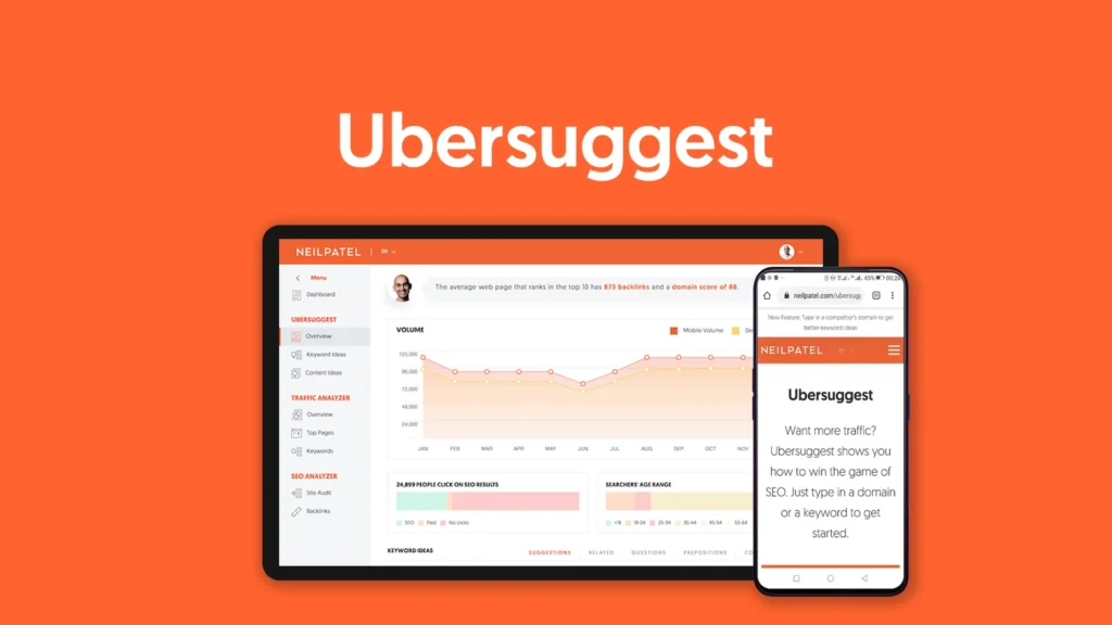 Ubersuggest SEO tool