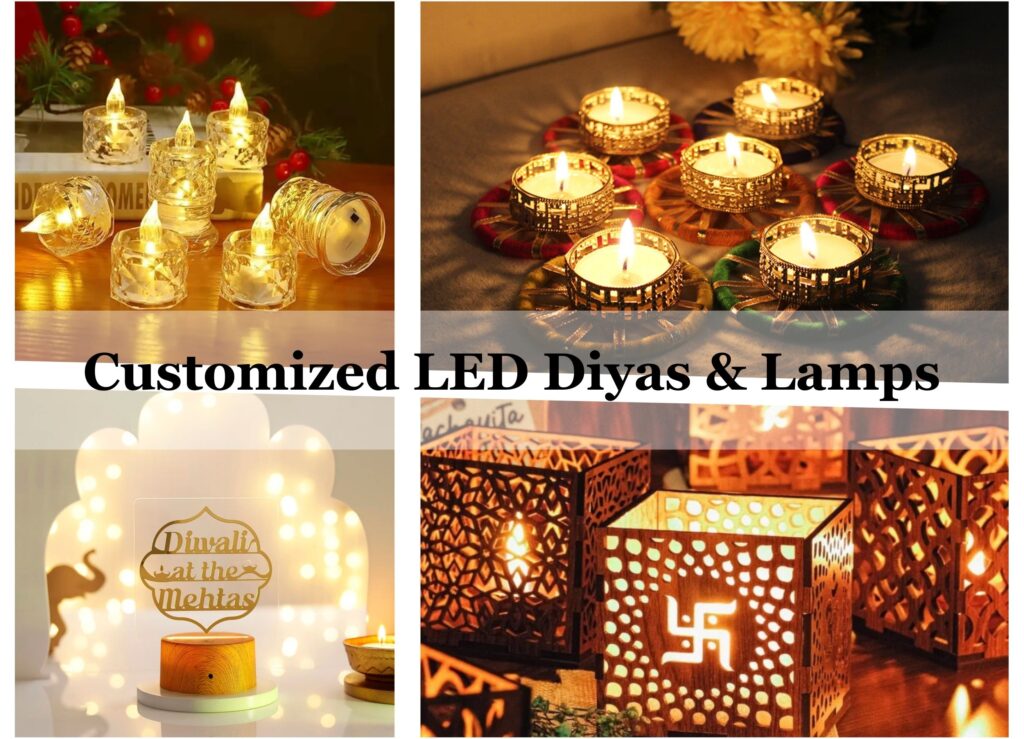 Customized LED Diyas & Lamps